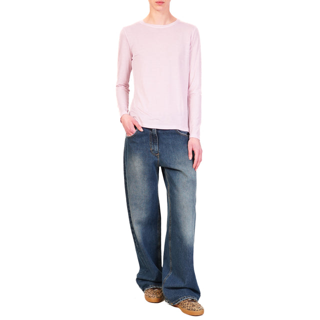 Zeroassoluto-T-shirt slim fit 100% LYOCELL FIBRA NATURALE- rosa