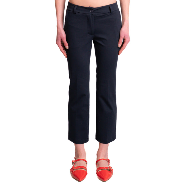 Pantalón chino Zeroassoluto-BETTY de punto milano - azul