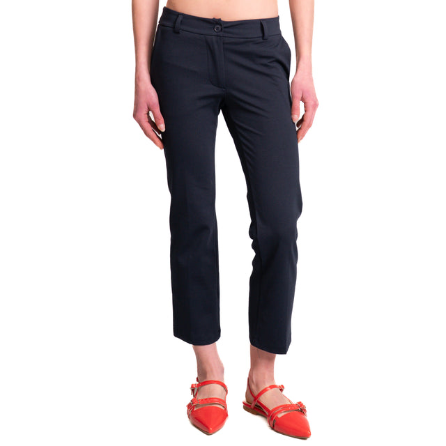 Pantalón chino Zeroassoluto-BETTY de punto milano - azul
