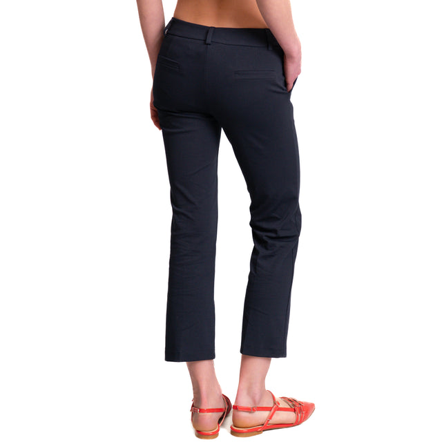Pantalón chino Zeroassoluto-BETTY de punto milano - azul