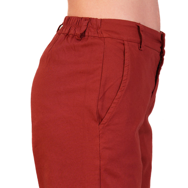Zeroassoluto-Pantalone LILLY palazzo cotone elasticizzato - india