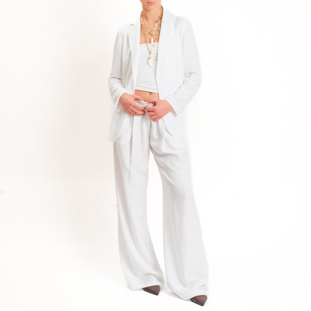 Zeroassoluto-Giacca destrutturata tencel fibra naturale - latte