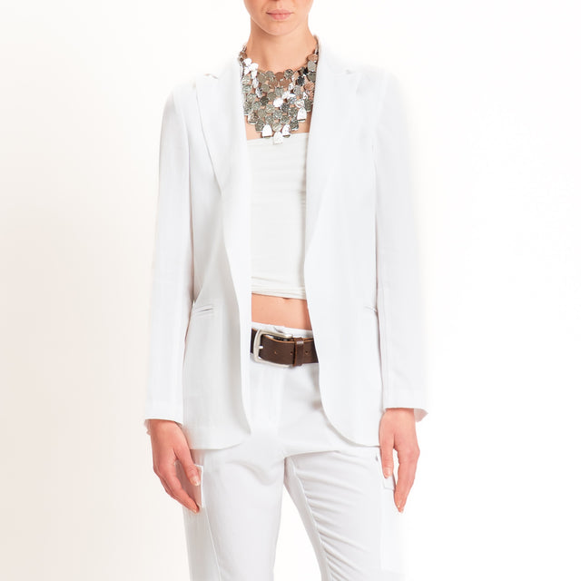 Zeroassoluto-Giacca destrutturata tencel fibra naturale - latte