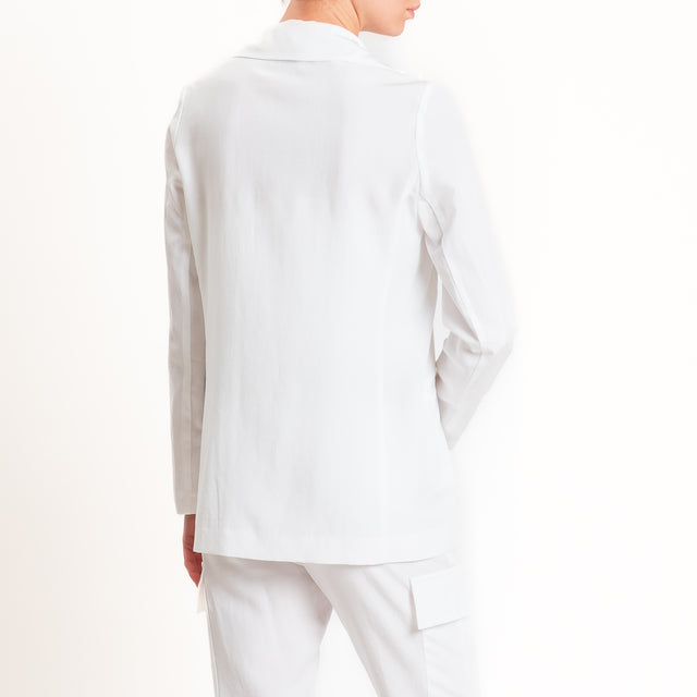 Zeroassoluto-Giacca destrutturata tencel fibra naturale - latte