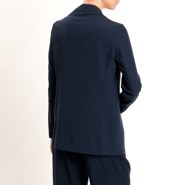 Zeroassoluto-Giacca destrutturata tencel fibra naturale - blu