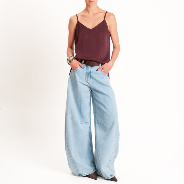 Zeroassoluto-Top bretelle regolabili - burgundy