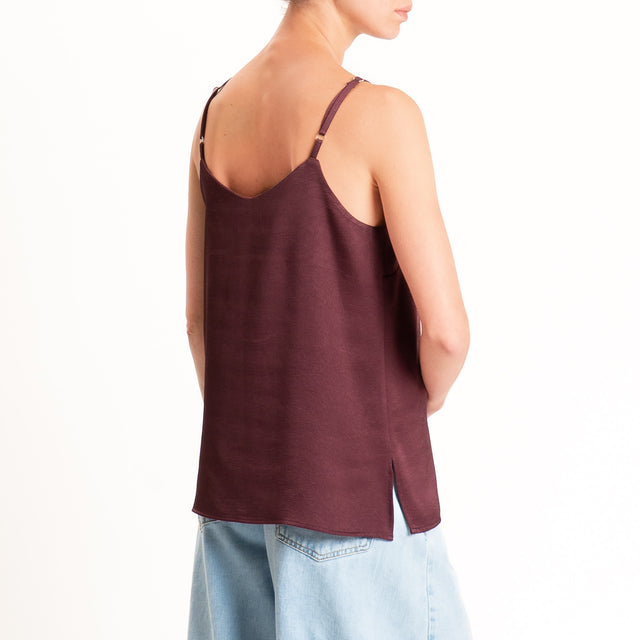 Zeroassoluto-Top bretelle regolabili - burgundy