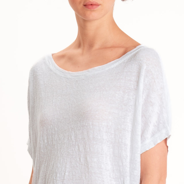Zeroassoluto-T-shirt scatola 100% LINO - bianco