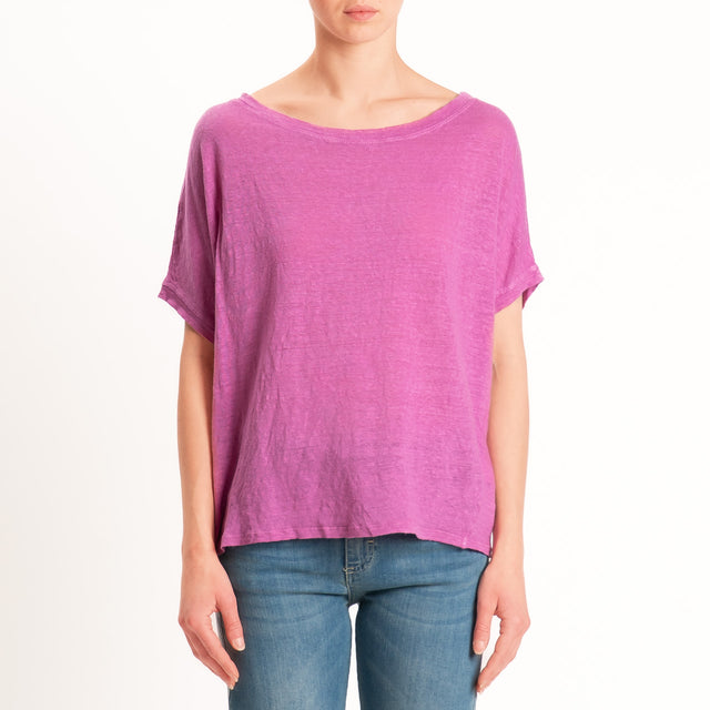 Zeroassoluto-T-shirt scatola 100% LINO - bubble