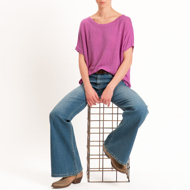 Zeroassoluto-T-shirt scatola 100% LINO - bubble