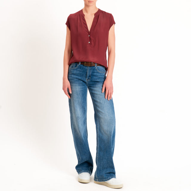 Zeroassoluto-Camicia chester mezza manica doppio tessuto - india