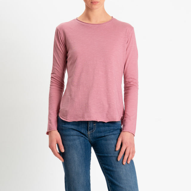 Zeroassoluto-T-shirt girocollo cotone fiammato - onion