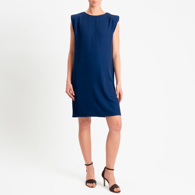 Zeroassoluto-Abito ALICE tessuto fluido con spalline - blu