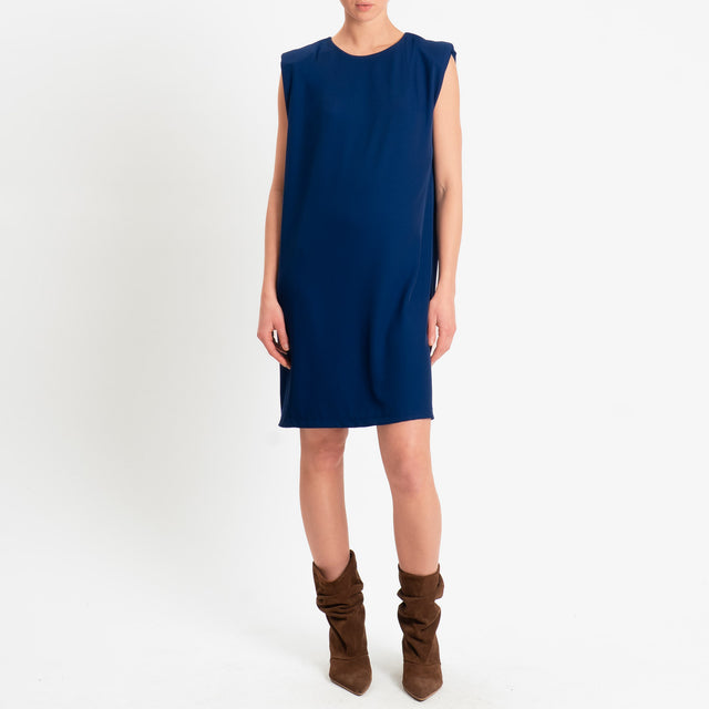 Zeroassoluto-Abito ALICE tessuto fluido con spalline - blu