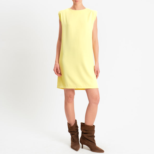 Zeroassoluto-Abito ALICE tessuto fluido con spalline - yellow