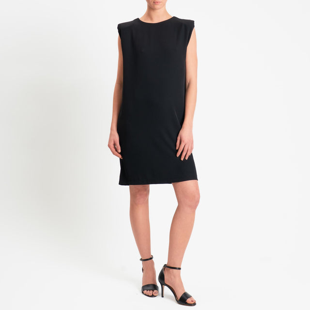 Zeroassoluto-Abito ALICE tessuto fluido con spalline - nero