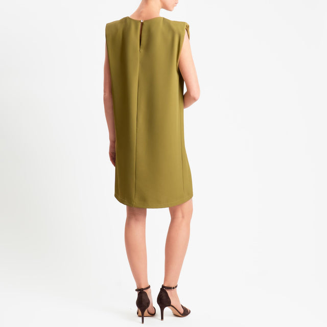 Zeroassoluto-Abito ALICE tessuto fluido con spalline - olive