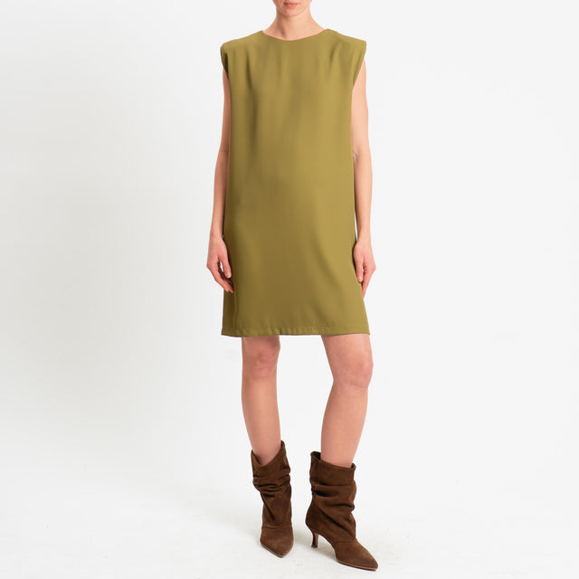 Zeroassoluto-Abito ALICE tessuto fluido con spalline - olio