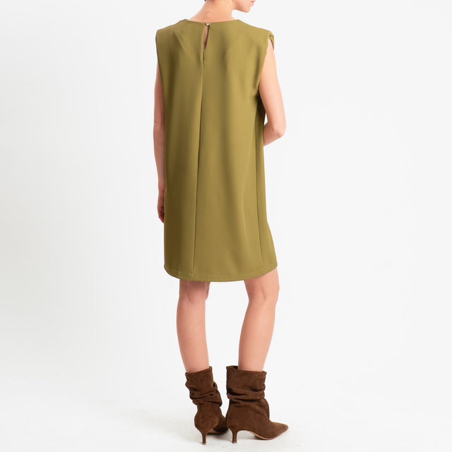 Zeroassoluto-Abito ALICE tessuto fluido con spalline - olio