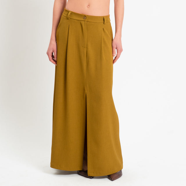 Zeroassoluto-Gonna ANIA tessuto fluido crêpe - olio