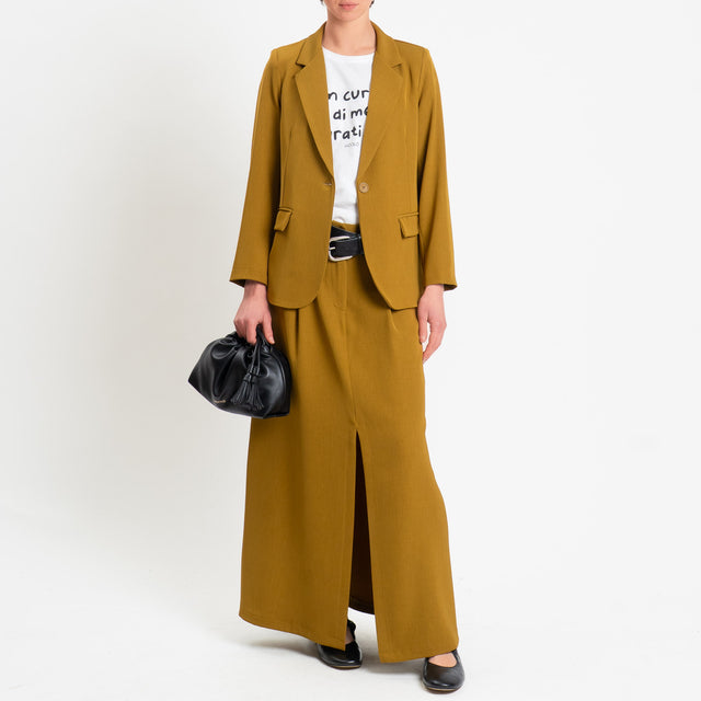 Zeroassoluto-Gonna ANIA tessuto fluido crêpe - olio