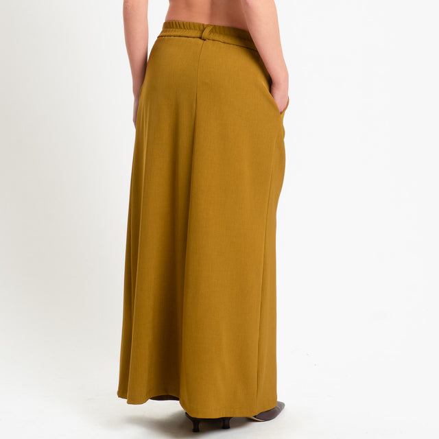 Zeroassoluto-Gonna ANIA tessuto fluido crêpe - olio