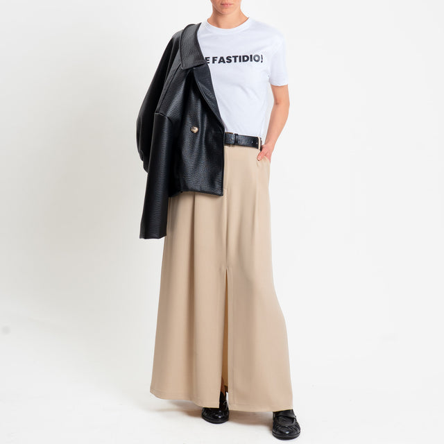 Zeroassoluto-Gonna ANIA tessuto fluido crêpe - sand