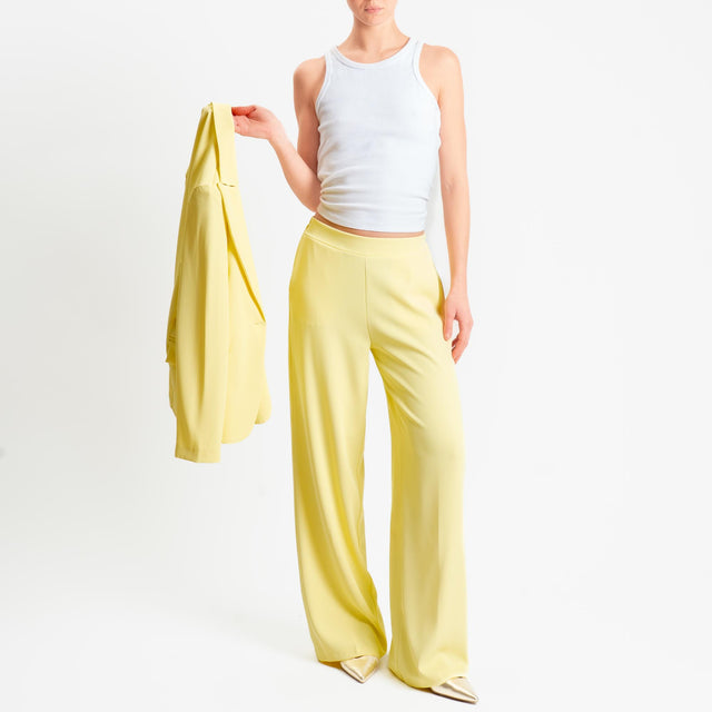 Zeroassoluto-Pantalone BELLE tessuto fluido - yellow