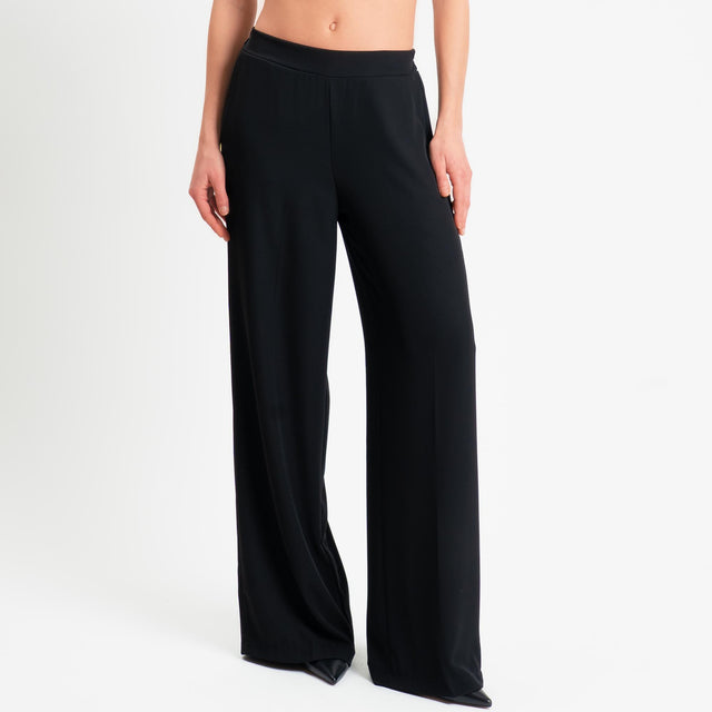 Zeroassoluto-Pantalone BELLE tessuto fluido - nero