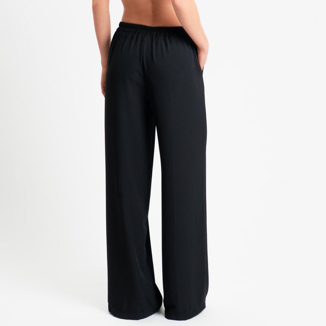 Zeroassoluto-Pantalone BELLE tessuto fluido - nero