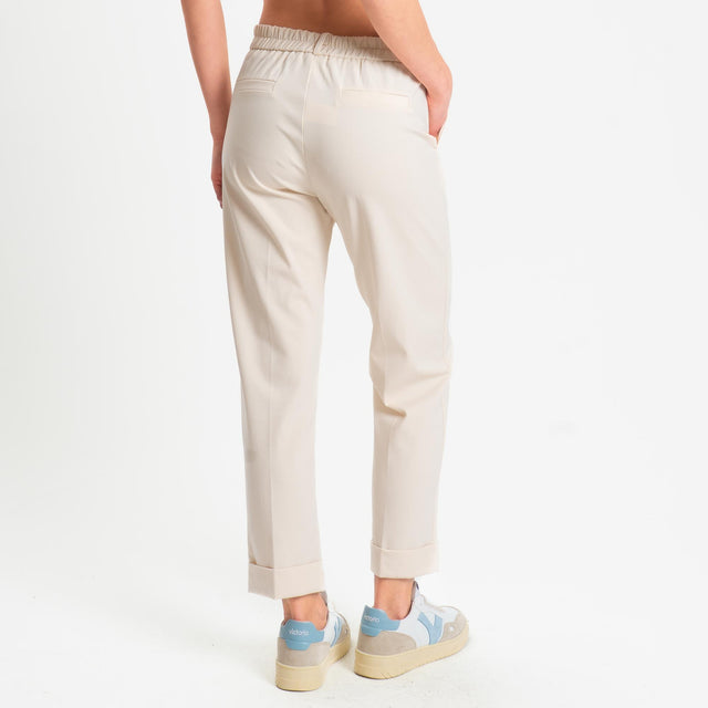 Zeroassoluto-Pantalone BETTY punto milano elastico - burro