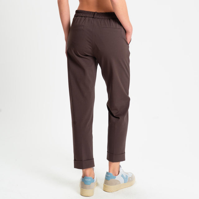 Zeroassoluto-Pantalone BETTY punto milano elastico - choco