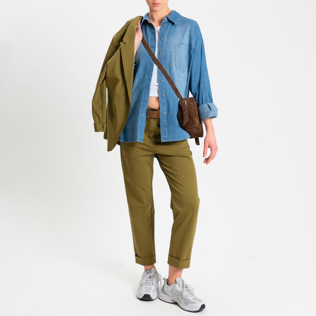 Zeroassoluto-Pantalone BETTY punto milano elastico - olio