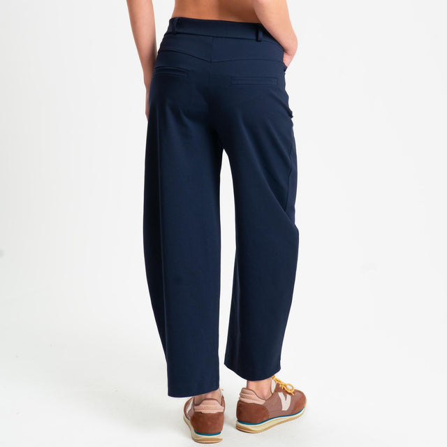 Zeroassoluto-Pantalone BONNY barrel punto milano - blu