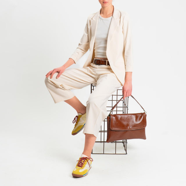 Zeroassoluto-Pantalone BONNY barrel punto milano - burro