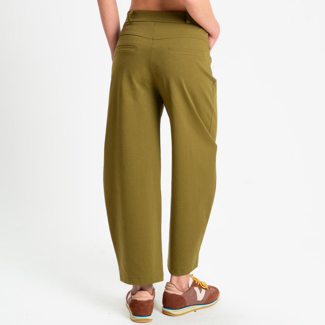 Zeroassoluto-Pantalone BONNY barrel punto milano - olio