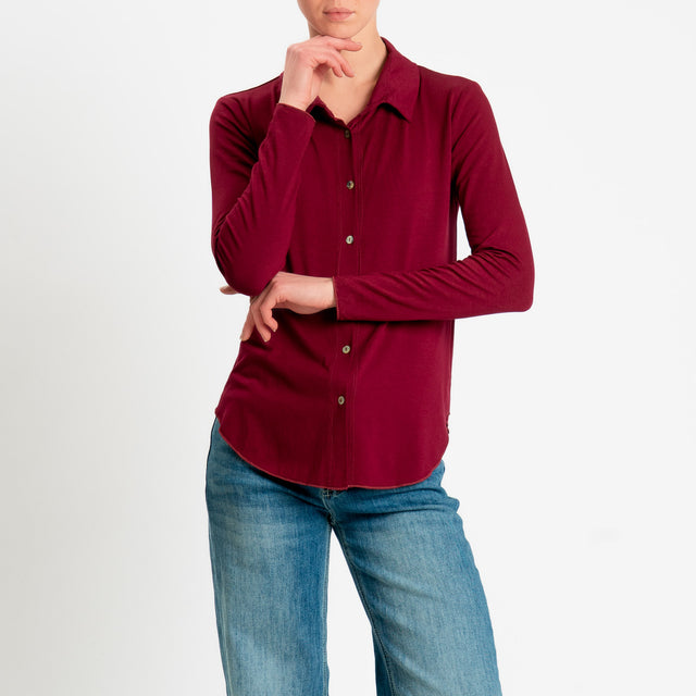 Zeroassoluto-Camicia CARLY in jersey di viscosa elasticizzata - india