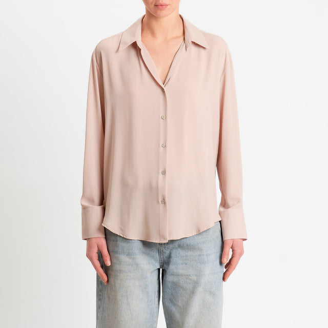 Zeroassoluto-Camicia CLAY MANO SETA - almond