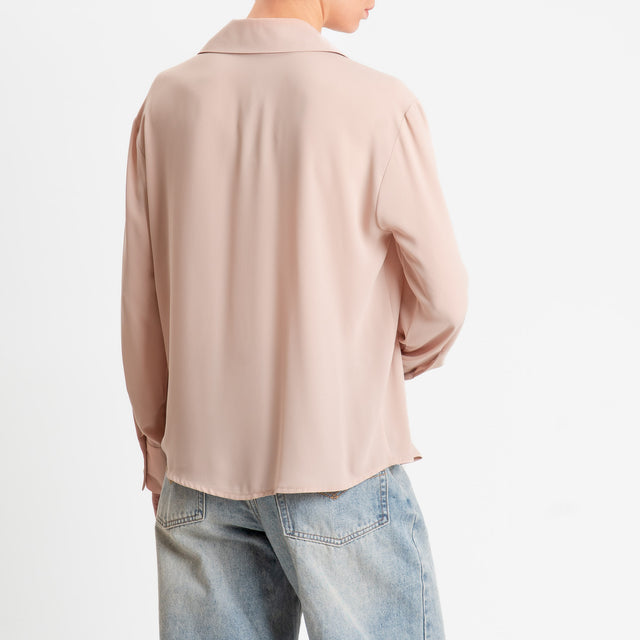 Zeroassoluto-Camicia CLAY MANO SETA - almond