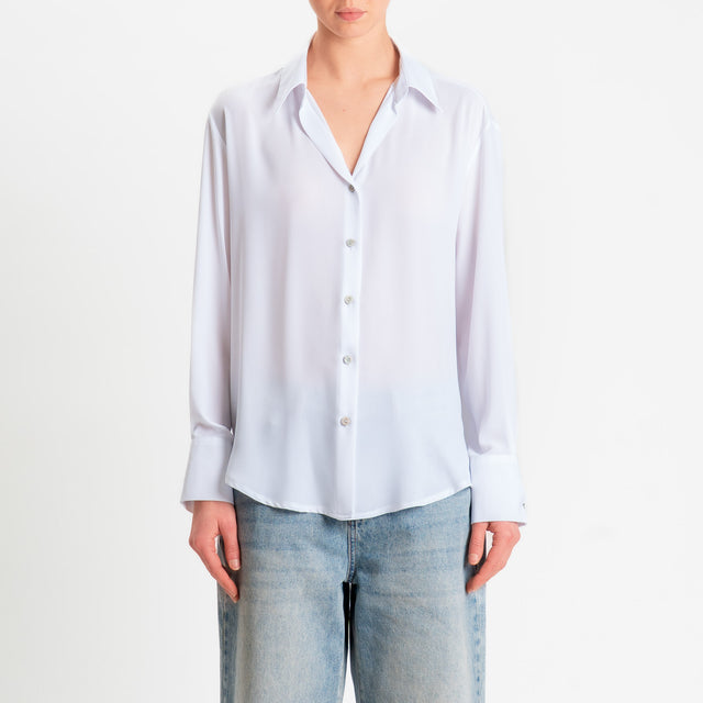 Zeroassoluto-Camicia CLAY MANO SETA - bianco
