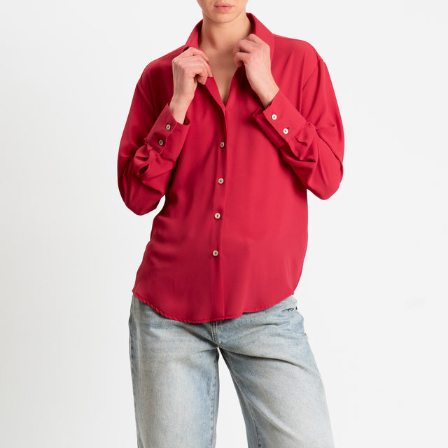 Zeroassoluto-Camicia CLAY MANO SETA - cherry