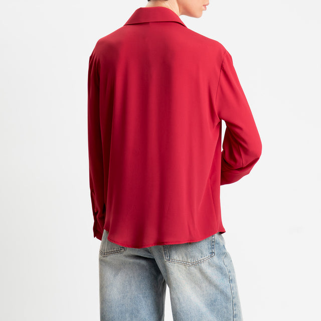 Zeroassoluto-Camicia CLAY MANO SETA - cherry