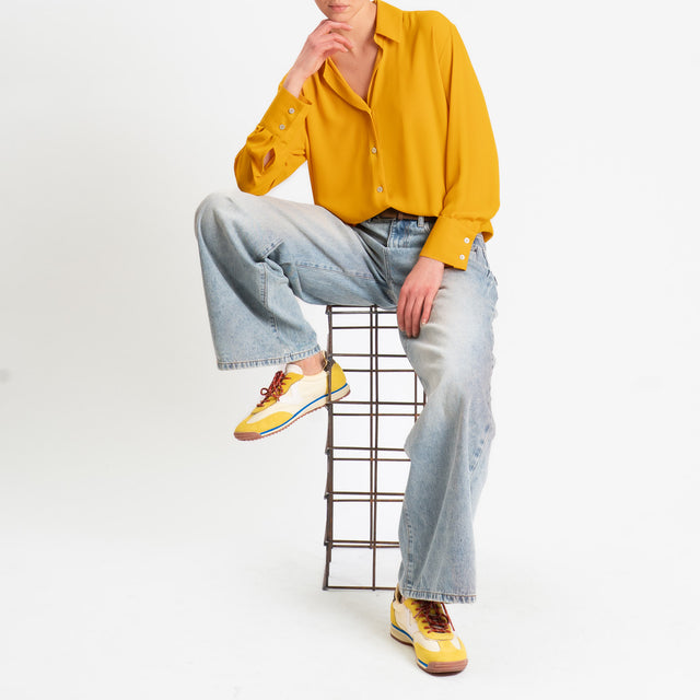 Zeroassoluto-Camicia CLAY MANO SETA - girasole