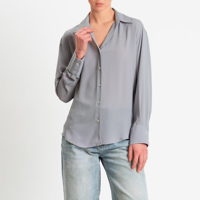 Zeroassoluto-Camicia CLAY MANO SETA - grey