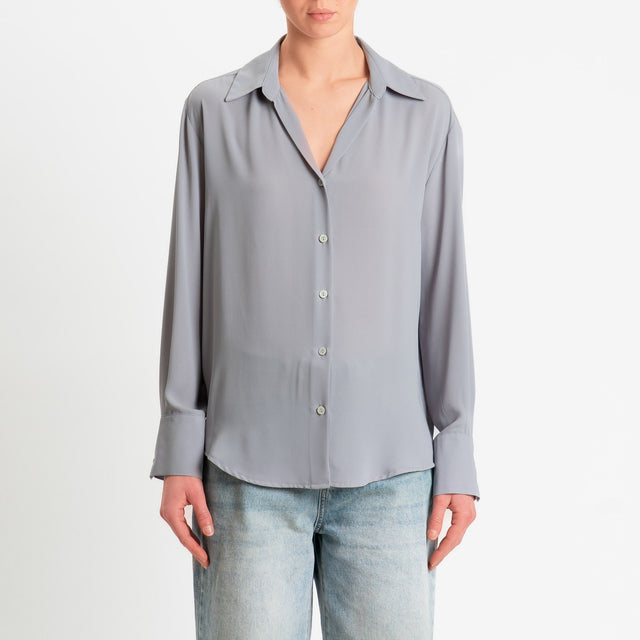Zeroassoluto-Camicia CLAY MANO SETA - grey