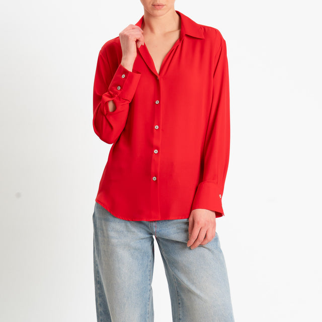 Zeroassoluto-Camicia CLAY MANO SETA - lacca