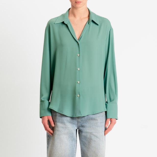 Zeroassoluto-Camicia CLAY MANO SETA - mint