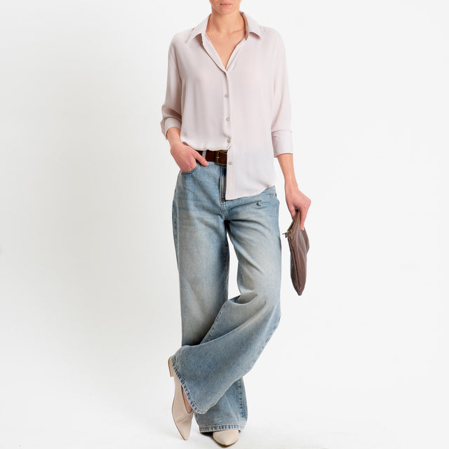 Zeroassoluto-Camicia CLAY MANO SETA - peach