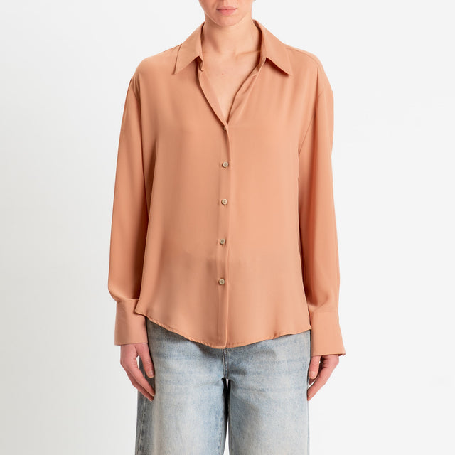 Zeroassoluto-Camicia CLAY MANO SETA - peanut