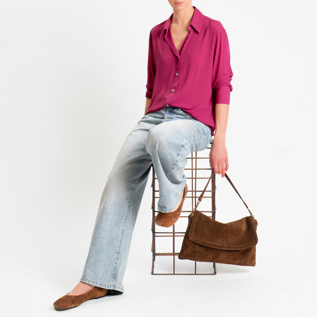 Zeroassoluto-Camicia CLAY MANO SETA - peonia